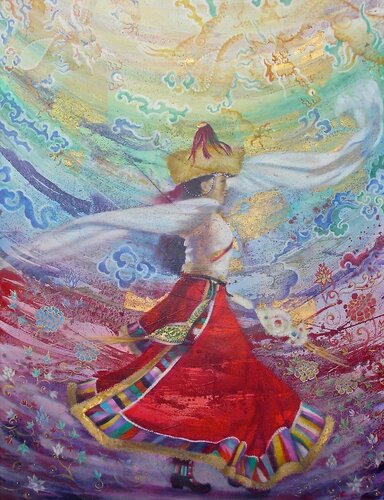 Khaita, Tibetan Dance van Simona Marziani, Afdruk te koop op Singulart
