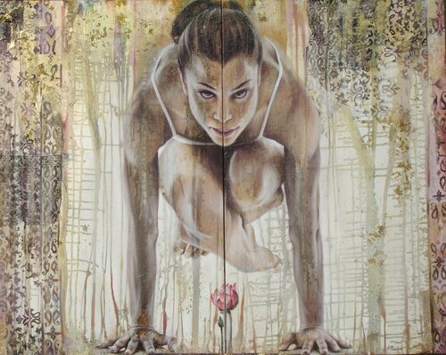 Just a moment van Simona Marziani, Schilderij te koop op Singulart