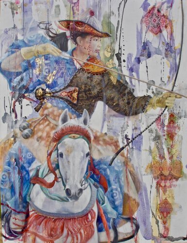 The Peaceful Warrior van Simona Marziani, Schilderij te koop op Singulart