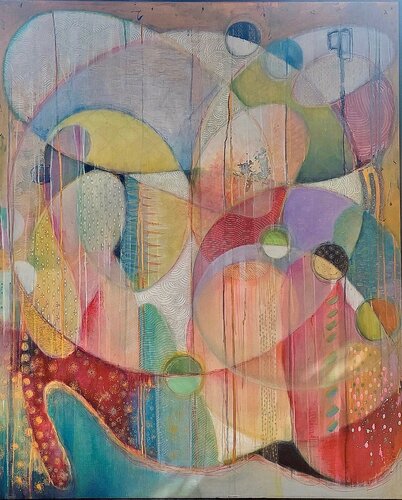 When the Universe Plays van Simona Marziani, Schilderij te koop op Singulart