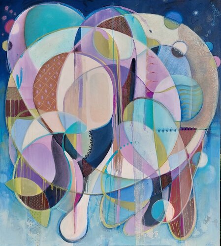 And The Universe Plays van Simona Marziani, Schilderij te koop op Singulart