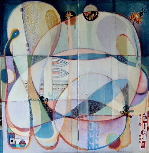 And The Universe Plays di Simona Marziani, Pittura in vendita su Singulart