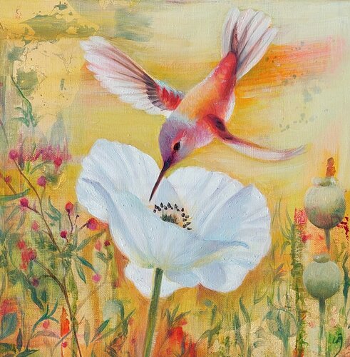 Magic Bird di Simona Marziani, Pittura in vendita su Singulart