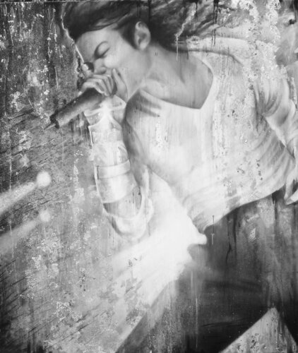 Black and white van Simona Marziani, Schilderij te koop op Singulart