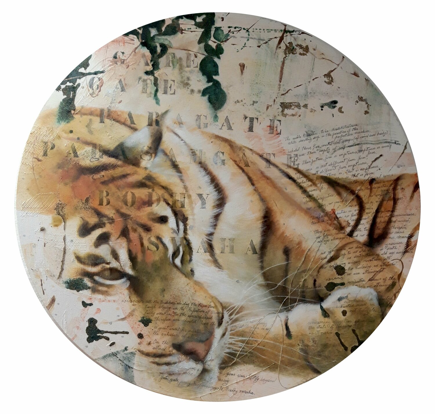 "Gate, Gate...." Round canvas Simona Marziani