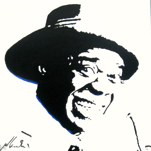 PR 36 Louis Amstrong van Willi Lemke, Schilderij te koop op Singulart