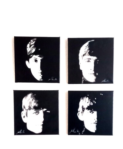 BEATLES - vier Gemälde di Willi Lemke, Pittura in vendita su Singulart