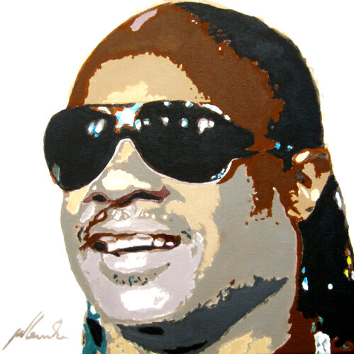 PR 49 Steve Wonder van Willi Lemke, Schilderij te koop op Singulart