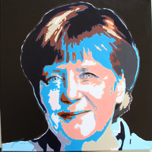 Angela Merkel di Willi Lemke, Pittura in vendita su Singulart