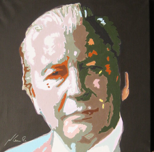 Kurt Georg Kiesinger van Willi Lemke, Schilderij te koop op Singulart