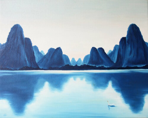 Spiegelung 2 by Willi Lemke, Painting for Sale on Singulart