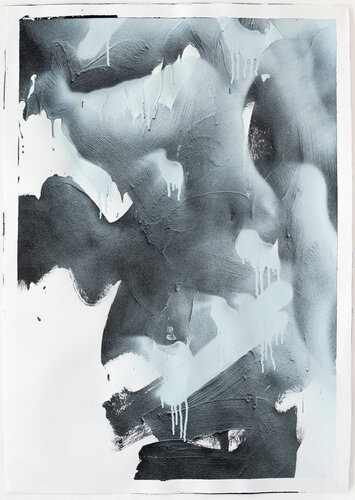 BLUE OVER BLACK van Pablo Ramón Benítez, Werk op papier te koop op Singulart