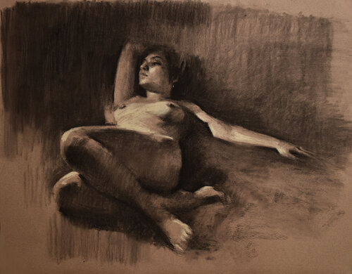 Sdraiata di Akis Oulkeroglou, Disegno in vendita su Singulart