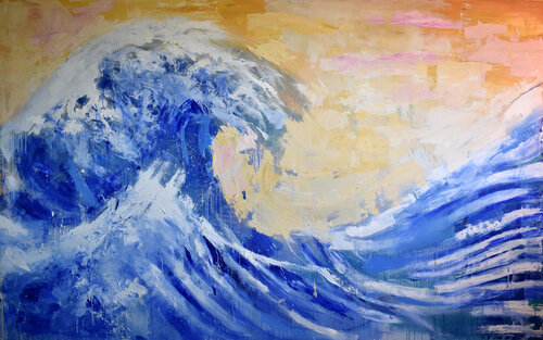 "The Experience of Momentum: An Expressionist Reimagining" by Akis Oulkeroglou, Painting for Sale on Singulart