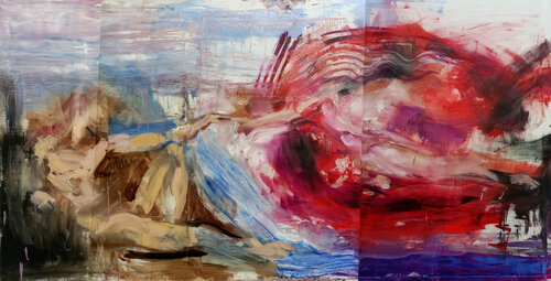 The Creation: An Expressionistic Interpretation by Akis Oulkeroglou, Painting for Sale on Singulart