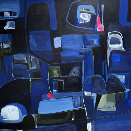 Blue Remarks van Irene Nelson, Schilderij te koop op Singulart