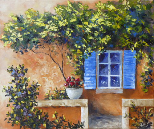 Glycine aux ocres van Pascal Clus, Schilderij te koop op Singulart