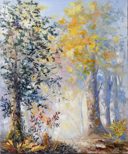 Sous bois van Pascal Clus, Schilderij te koop op Singulart