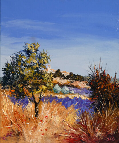 Lavandes dans la Drome by Pascal Clus, Painting for Sale on Singulart