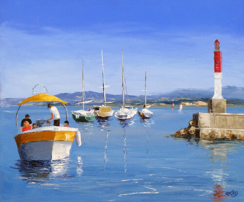 Bateaux a Six Fours van Pascal Clus, Schilderij te koop op Singulart