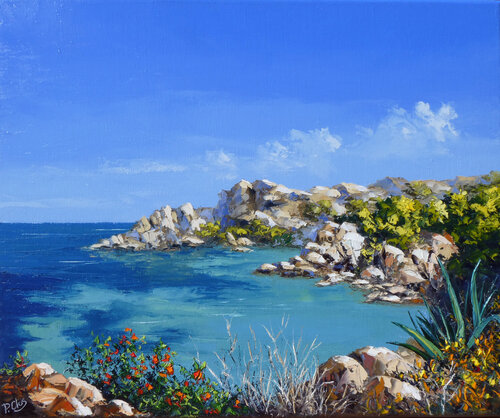 Crique en Sardaigne van Pascal Clus, Schilderij te koop op Singulart