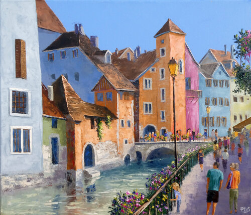 Le vieil Annecy van Pascal Clus, Schilderij te koop op Singulart
