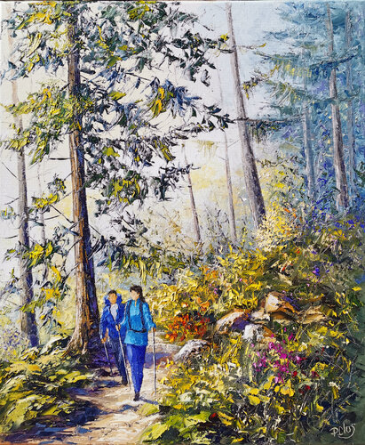 Sentier dans les Vosges van Pascal Clus, Schilderij te koop op Singulart