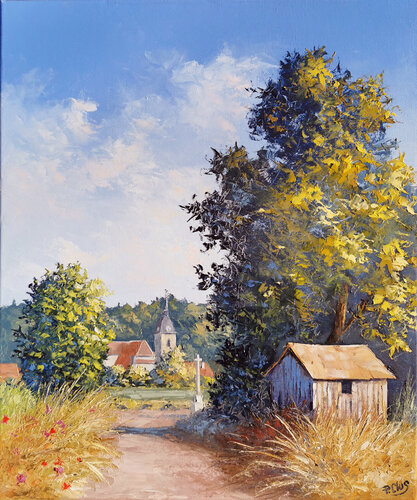 Chemin a Reynel van Pascal Clus, Schilderij te koop op Singulart