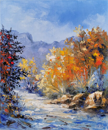 Arbres et rochers van Pascal Clus, Schilderij te koop op Singulart