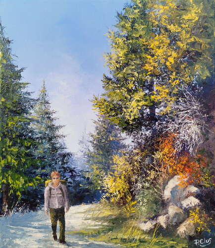 Au détour du chemin von Pascal Clus, Malerei kaufen auf Singulart