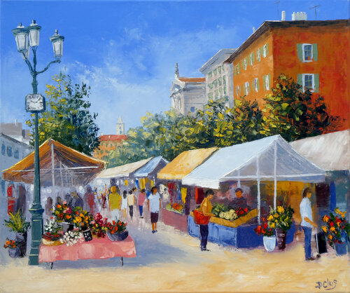 Marché à Nice von Pascal Clus, Malerei kaufen auf Singulart