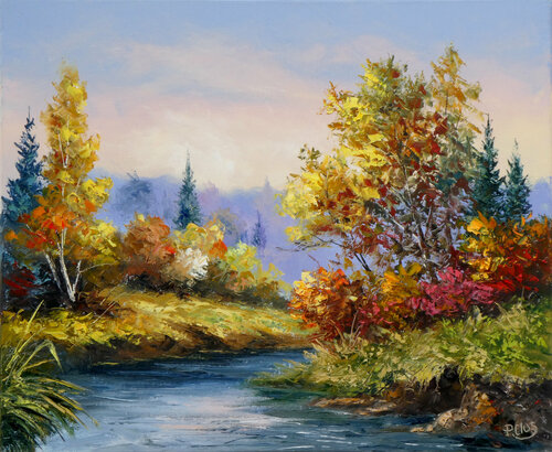 Rognon à l'automne van Pascal Clus, Schilderij te koop op Singulart
