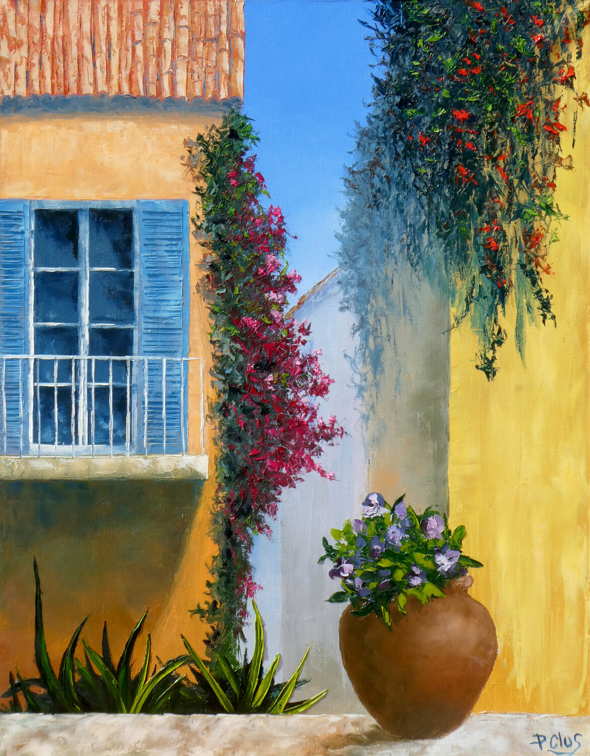 La ruelle s'éveille de Pascal Clus (2011) : Peinture Huile sur Toile ...