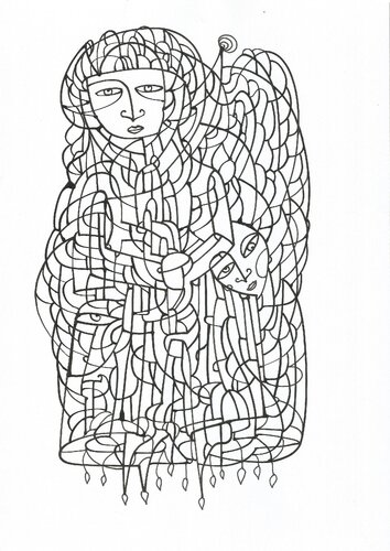 Der stille Träger von Ira Repey, Zeichnungen kaufen auf Singulart