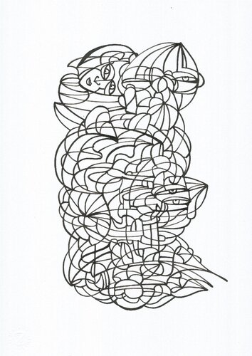Bildmeditation 18 van Ira Repey, Tekening te koop op Singulart
