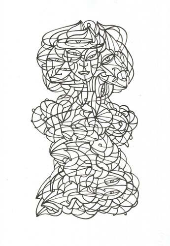 Tägliche Linien 3 van Ira Repey, Tekening te koop op Singulart