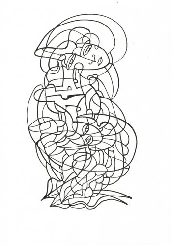 Tägliche Linien 4 van Ira Repey, Tekening te koop op Singulart