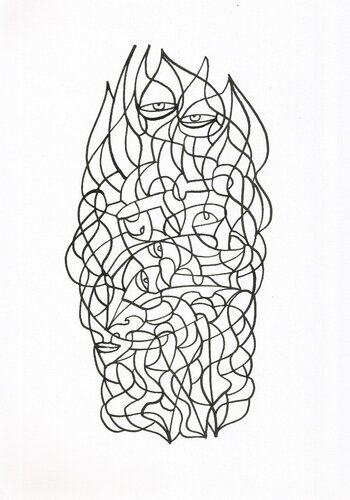Tägliche Linien 5 van Ira Repey, Tekening te koop op Singulart