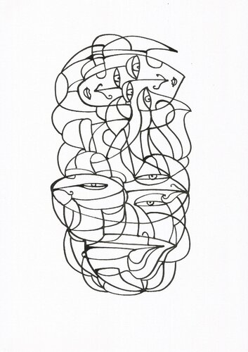 Tägliche Linien 8 van Ira Repey, Tekening te koop op Singulart