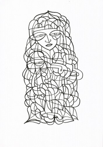 Tägliche Linien 9 van Ira Repey, Tekening te koop op Singulart