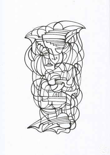 Tägliche Linien 17 van Ira Repey, Tekening te koop op Singulart