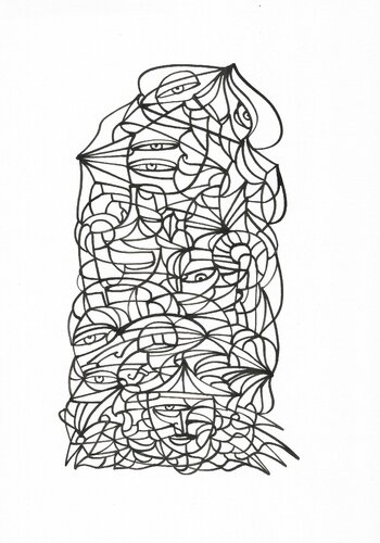 Tägliche Linien 18 van Ira Repey, Tekening te koop op Singulart