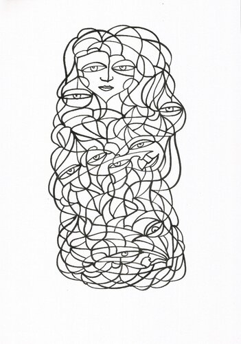 Tägliche Linien 19 van Ira Repey, Tekening te koop op Singulart
