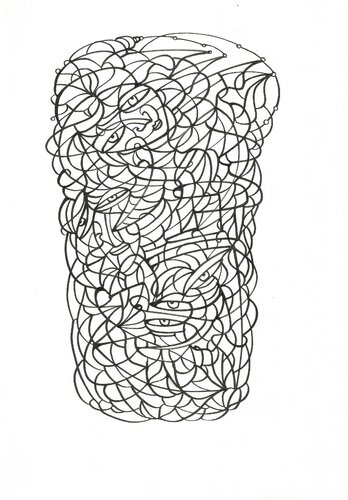 Tägliche Linien 21 van Ira Repey, Tekening te koop op Singulart