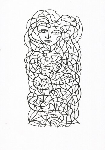 Tägliche Linien 25 van Ira Repey, Tekening te koop op Singulart