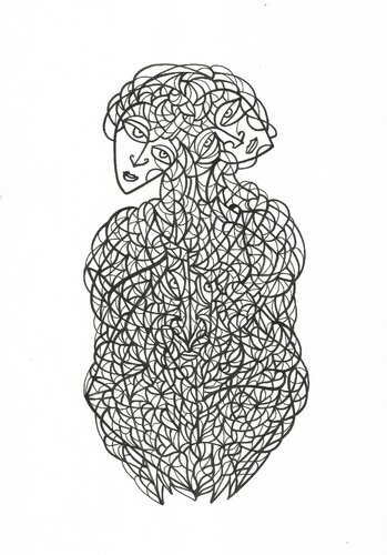 Tägliche Linien 27 van Ira Repey, Tekening te koop op Singulart