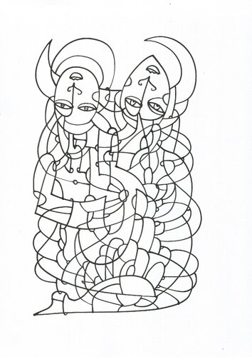 Tägliche Linien 28 van Ira Repey, Tekening te koop op Singulart
