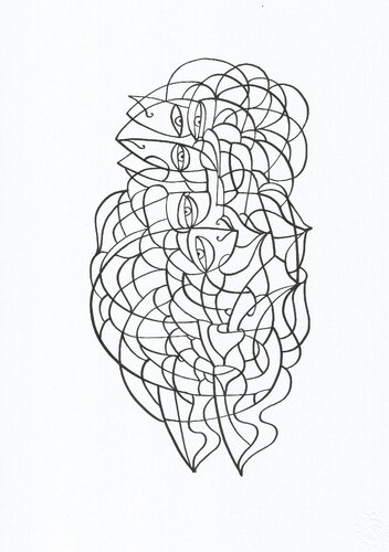 Tägliche Linien 34 van Ira Repey, Tekening te koop op Singulart