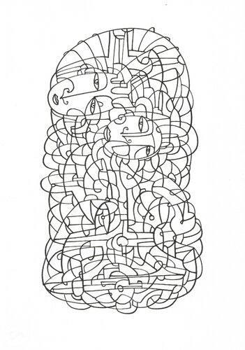 Tägliche Linien 35 van Ira Repey, Tekening te koop op Singulart