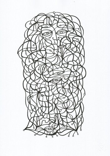 Tägliche Linien 36 van Ira Repey, Tekening te koop op Singulart